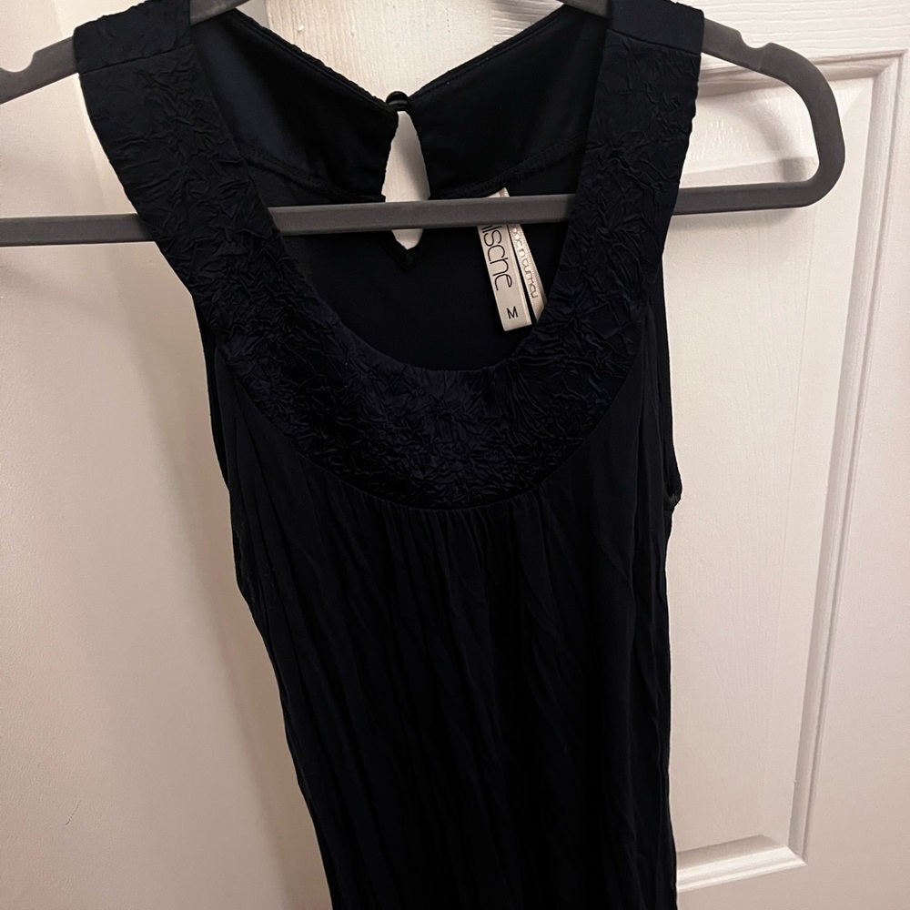 Navy Blue Sleeveless Tunic Top